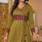Earthy Olive Angrakha Set