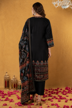 Royal Black Kalamkari Silk Set
