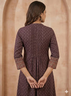 Royal Maroon Mirror-Work Suit Set