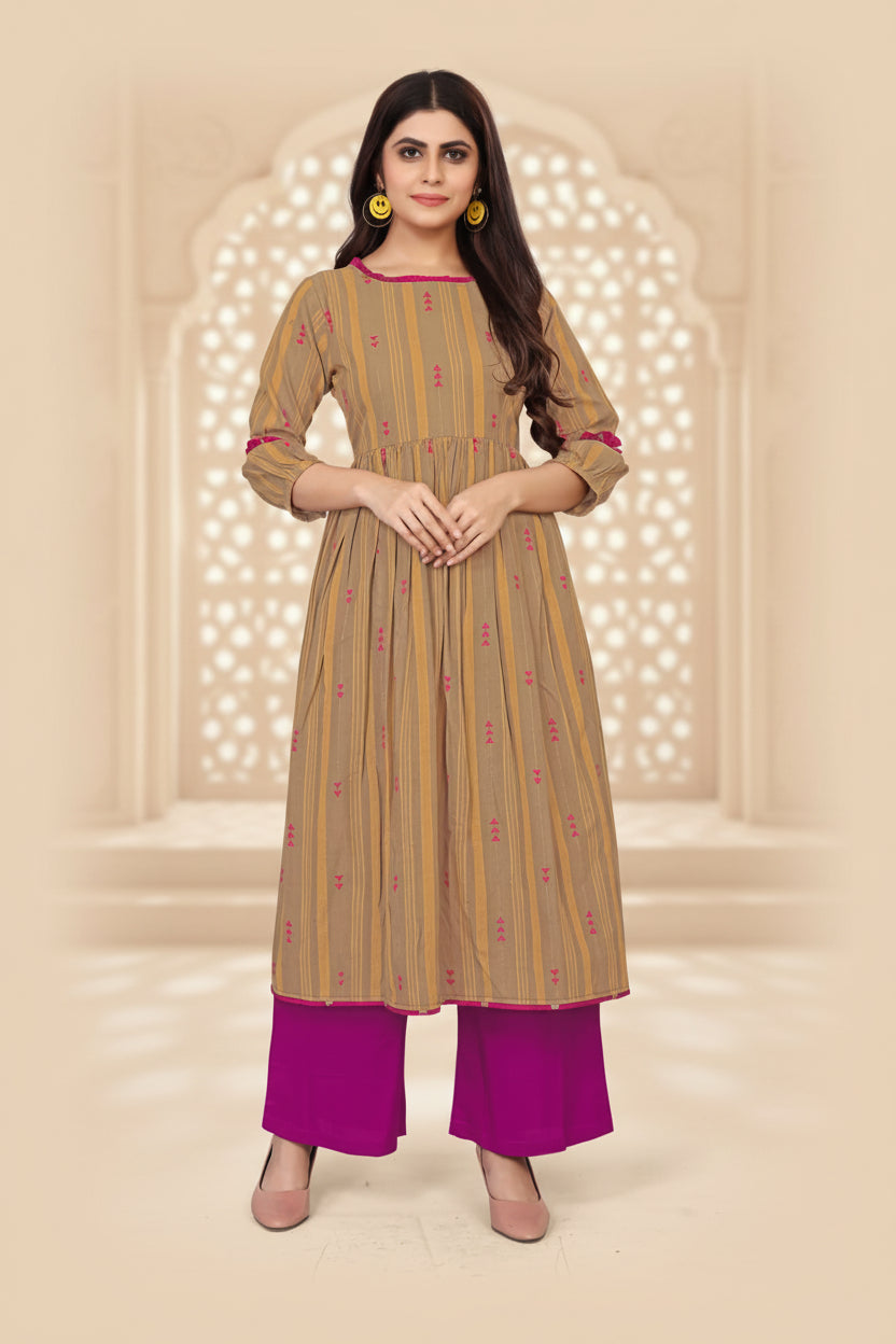 The Ochre & Magenta Flared Empire Set