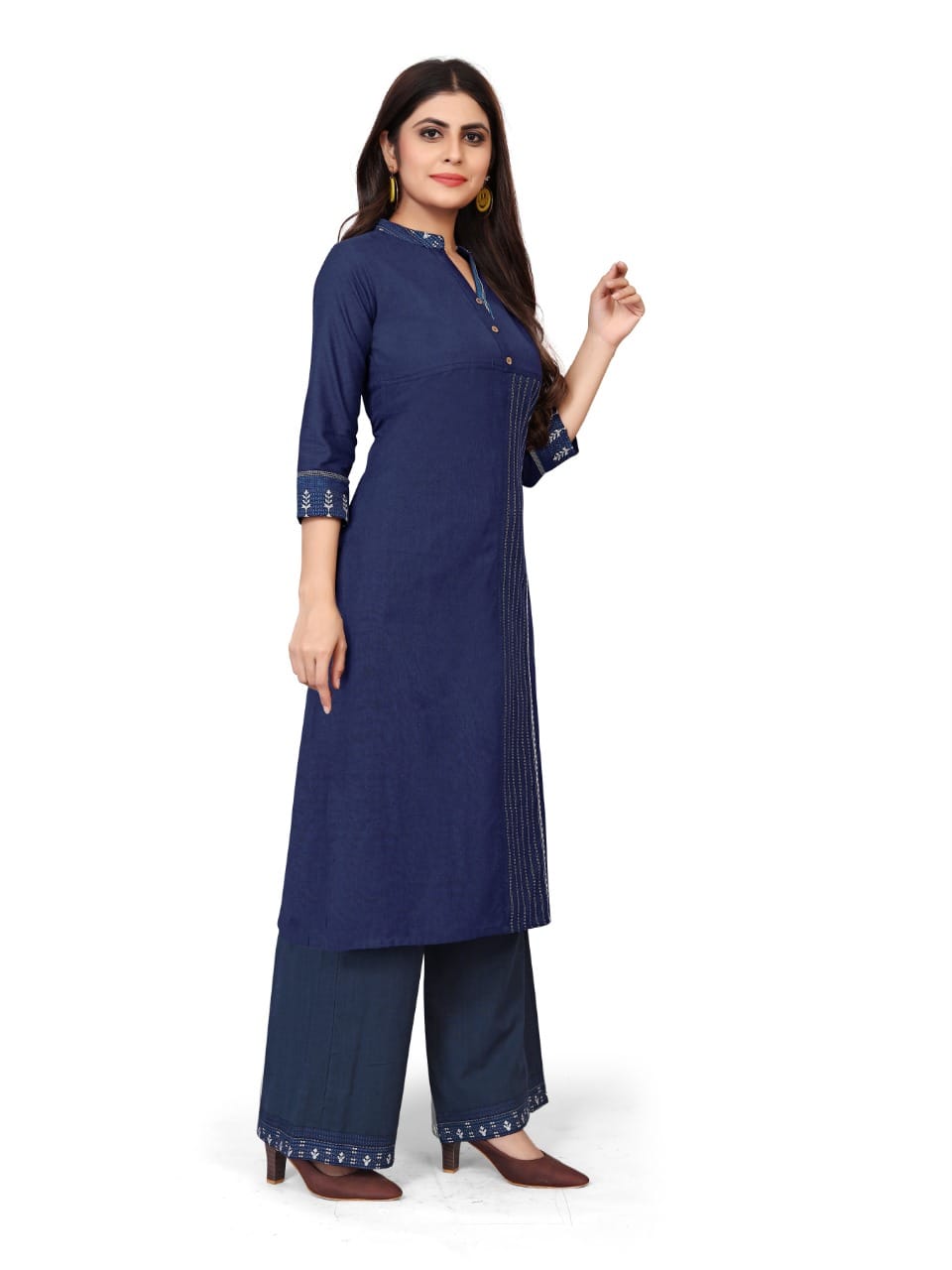 The Midnight Navy Pintuck Palazzo Set