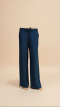 Women's Wide-Leg Teal Palazzo Pants