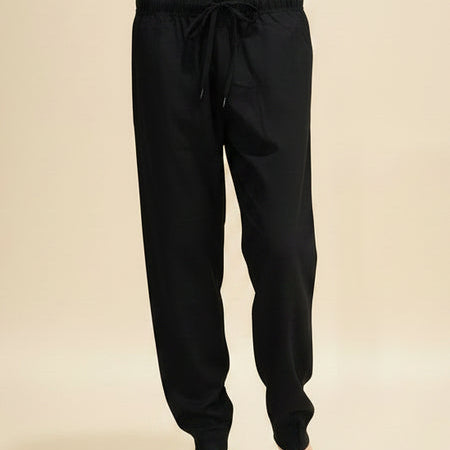 Women's Lightweight Solid Color Tapered Pants