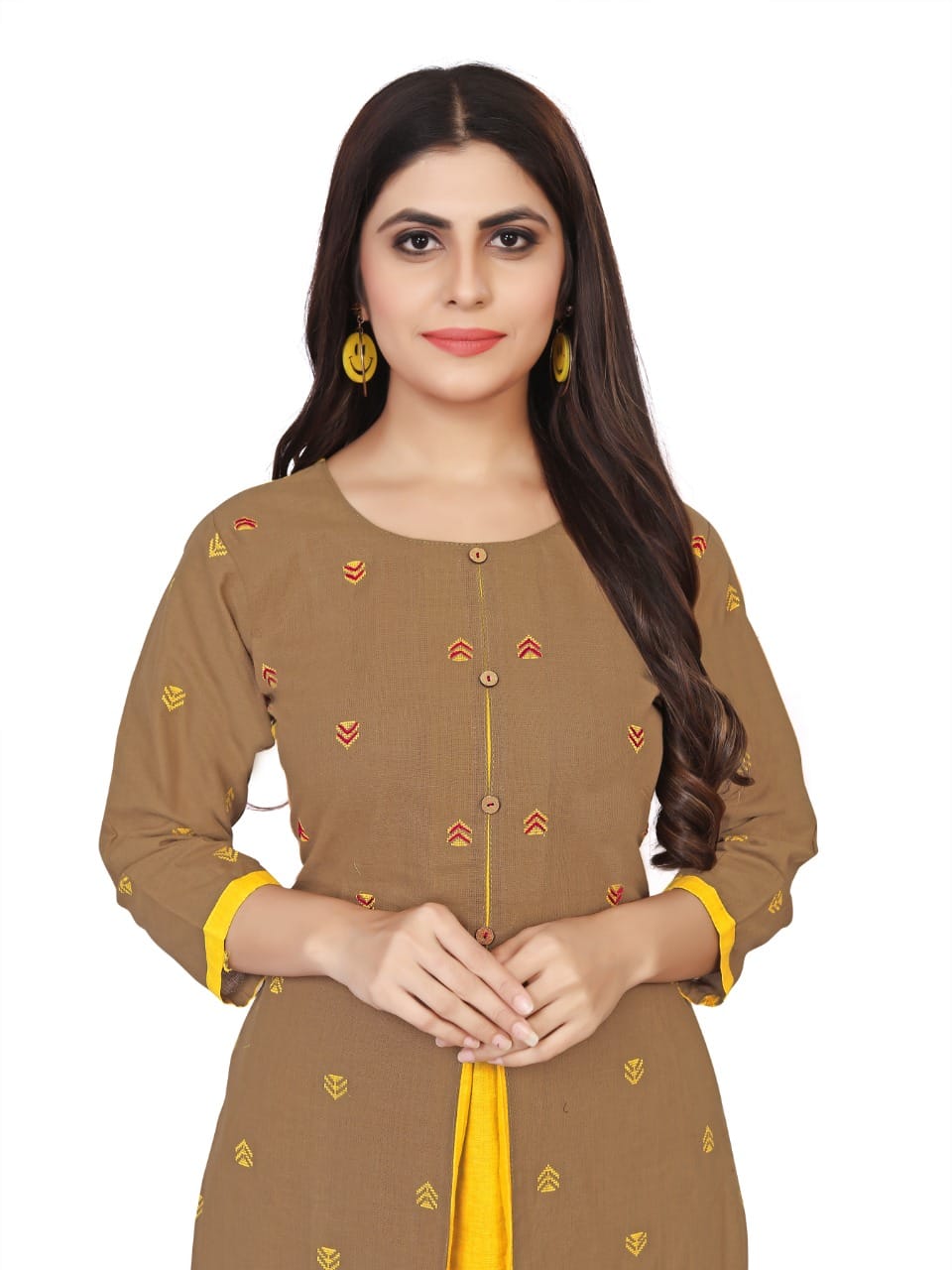 Earthy Ochre Layered Weavered Butta
