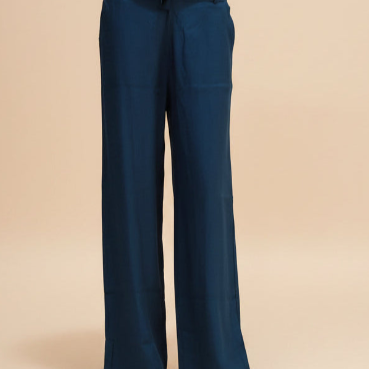 Women's Wide-Leg Teal Palazzo Pants