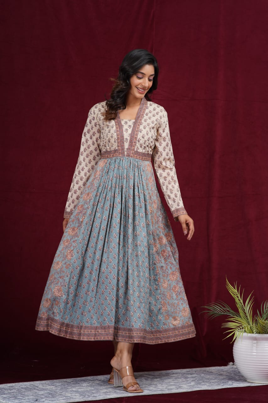 Seafoam Teal Embroidered Festive Set