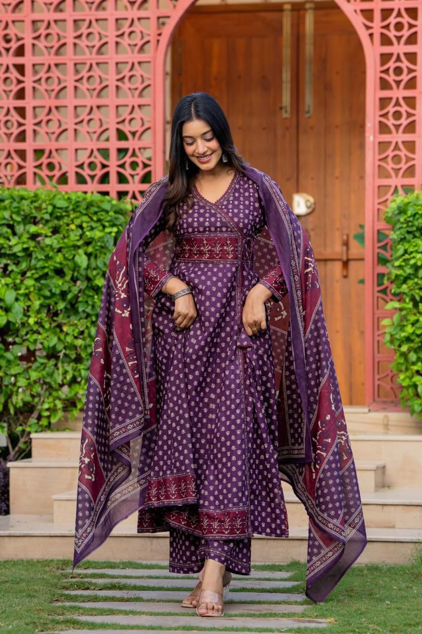 Royal Grape Angrakha Anarkali