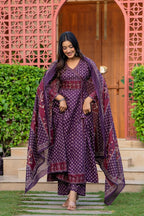 Royal Grape Angrakha Anarkali