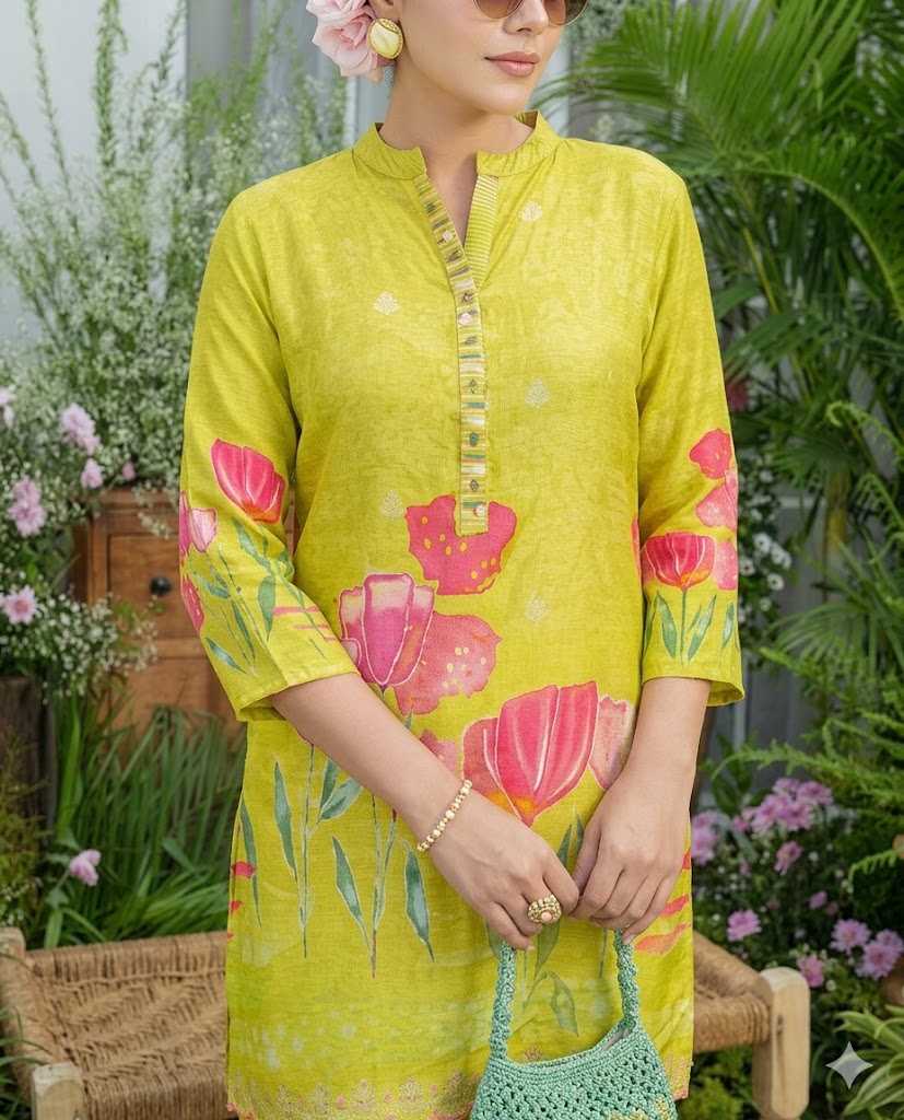 Lime Green Floral Co-ord Set